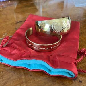 Rustic Cuff Inspirational Cuff Bracelet Set with Gift Bag